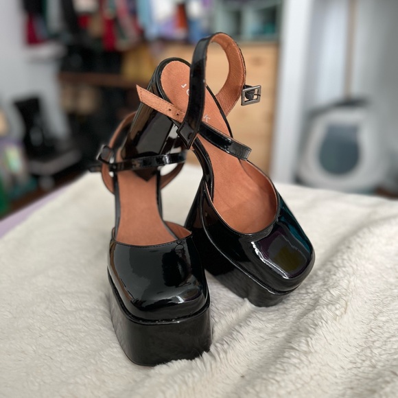 Jonak black patent leather platform heels - Picture 3 of 8